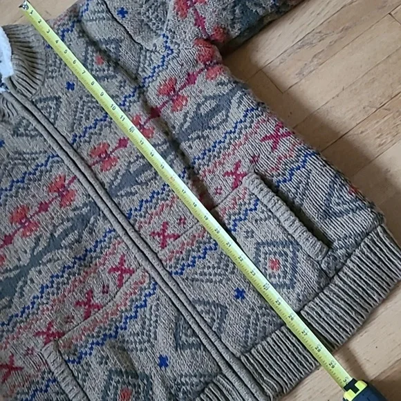 L.L Bean  wool sweater jacket  fleece lined - Picture 15 of 16